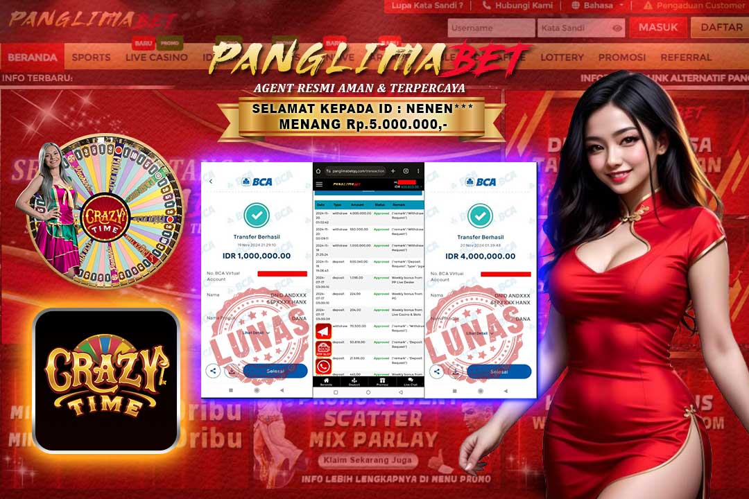 Panglimabet – Menang di Crazy Time Evolution Gaming