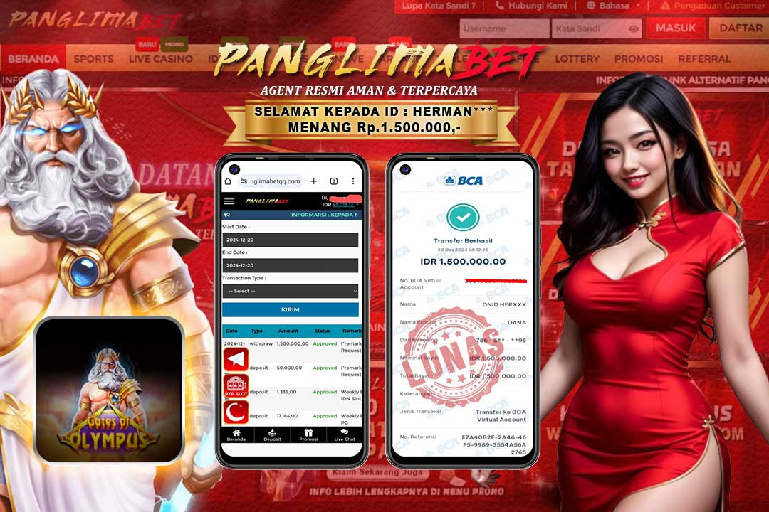 Panglimabet – Menang di Gate Of Olympus Pragmatic Play